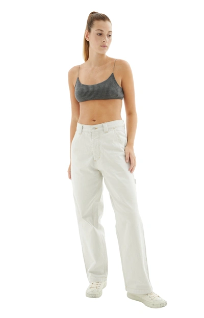 Joah Brown Corded Open Back Bra In Charcoal