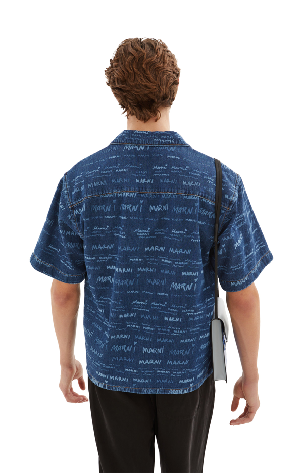Marni Blue Bowling Denim Shirt