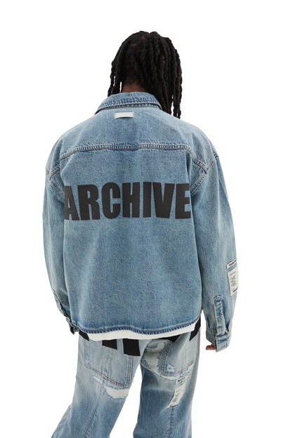 Shop B1archive Flap Pocket Shirt In Indigo