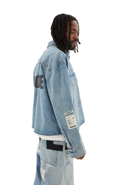 Shop B1archive Flap Pocket Shirt In Indigo