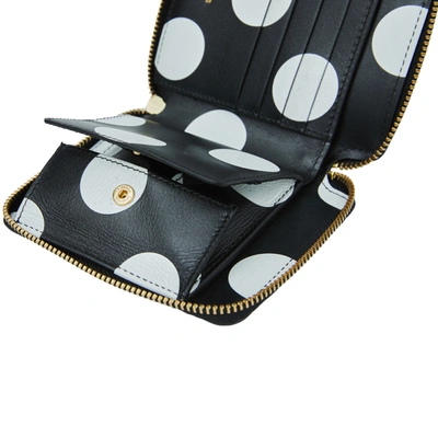Shop Comme Des Garçons Glossy Wallet In Polka Dot Print