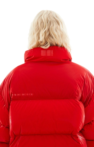 Vtmnts Red Laquer Puffer Jacket In Red