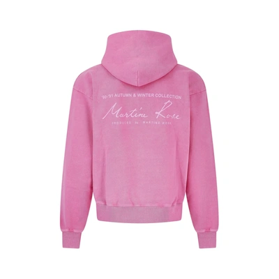 Shop Martine Rose Classic Logo Hoodie In Pink