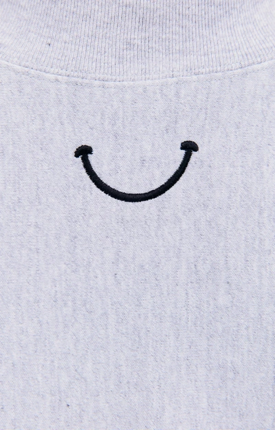 Shop Readymade M-neck Smile Sweatshirt In Grey