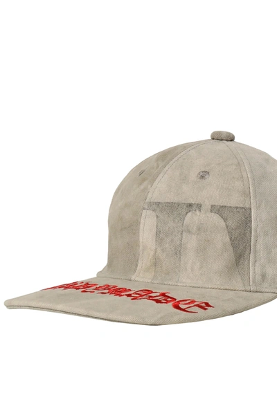 Shop Readymade Smile Cap With Logo Embroidery In Beige