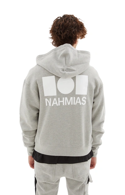 Shop Nahmias Logo Zip-up Hoodie In Grey