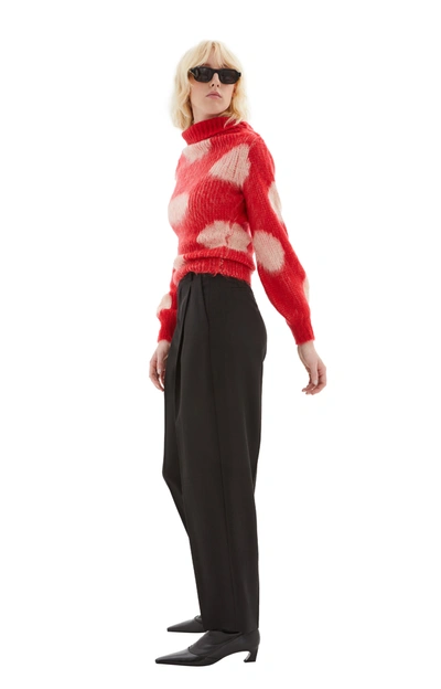Marni Wool Pants With Pressed Pleats In Black