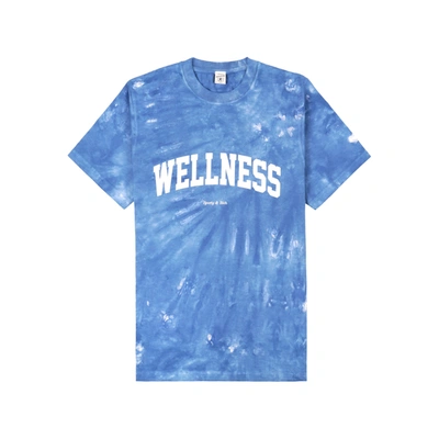 Shop Sporty And Rich Wellness Ivy Tie Dye T-shirt In Hydrangea/white