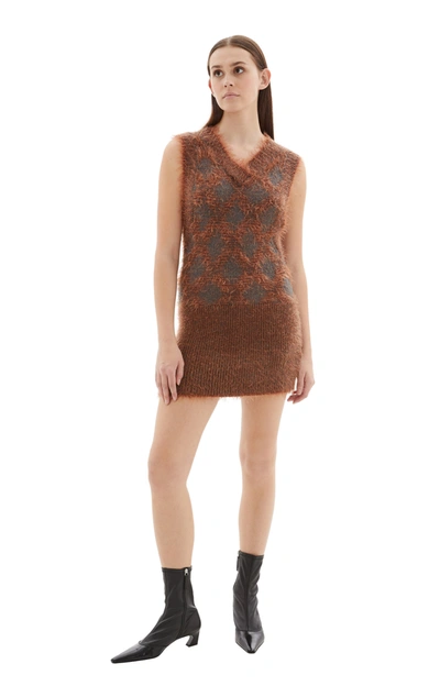 Shop Knwls Pogona Dress In Brown
