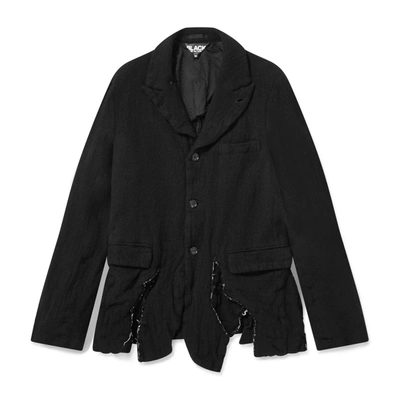 Shop Comme Des Garcons Black Wool Jacket In Black