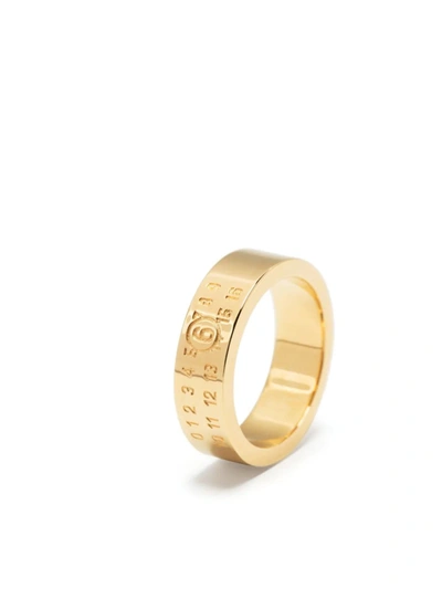 Shop Mm6 Maison Margiela Mm6 Wide Ring In Gold