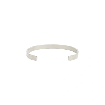 Maison Margiela Logo-reference Cuff Bracelet In Silver