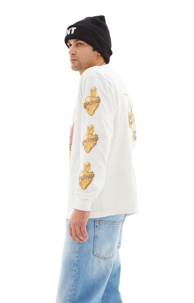 Shop Saint Michael Clot Long Sleeve T-shirt In White