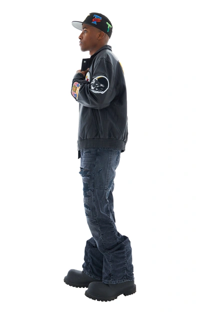 Jeff Hamilton Steelers Bomber Jacket In Black/black