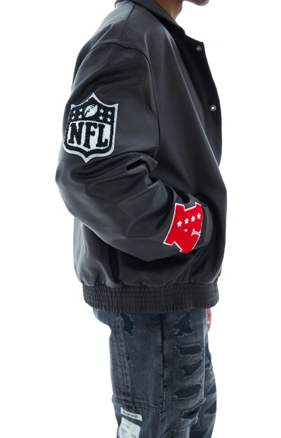 Jeff Hamilton Steelers Bomber Jacket In Black/black