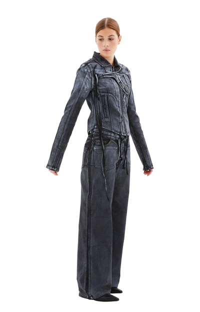 Ottolinger Double Fold Pants In Black/white