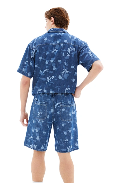 Shop Marni Denim Boxer Shorts In Mdb50 Blue