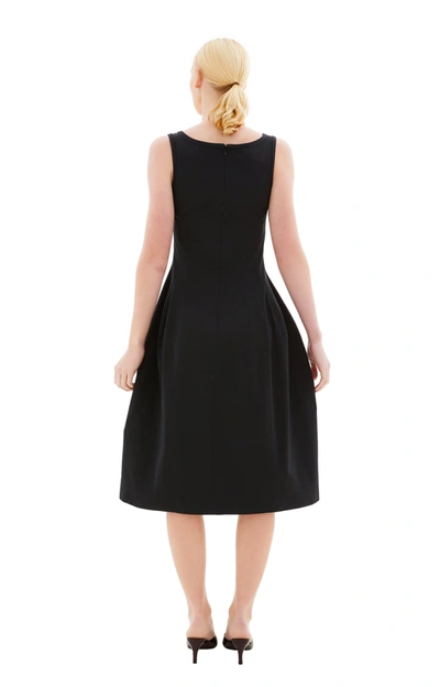 Shop Marni Midi Nylon Dress In 00n99 Black