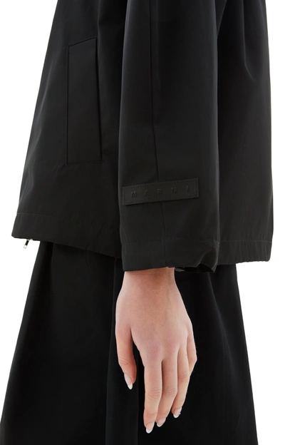 Shop Marni A-line Zip-up Jacket In 00n99 Black