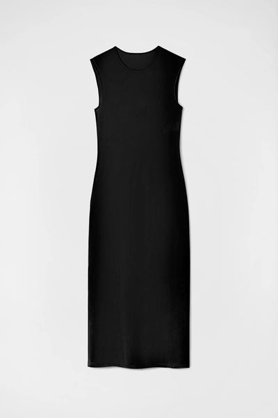 Shop Jil Sander Slim Midi Dress In Black