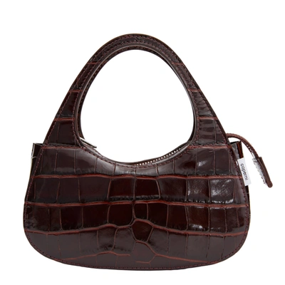 Coperni Croco Micro Baguette Bag Swipe In Brown