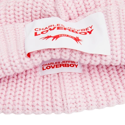 Shop Charles Jeffrey Loverboy Chunky Ears Beanie In Pink