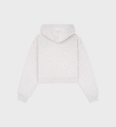 Shop Sporty And Rich Sr Sport Cropped Hoodie In Heather Gray