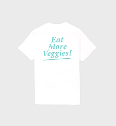 Shop Sporty And Rich Eat More Veggies T-shirt In White