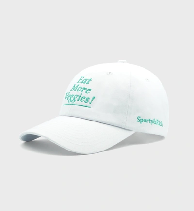 Shop Sporty And Rich Eat More Veggies Hat In White