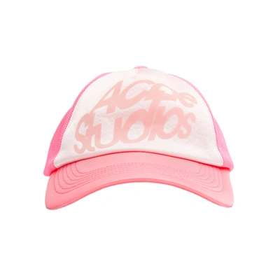 Shop Acne Studios Trucker Hat In Multi Pink