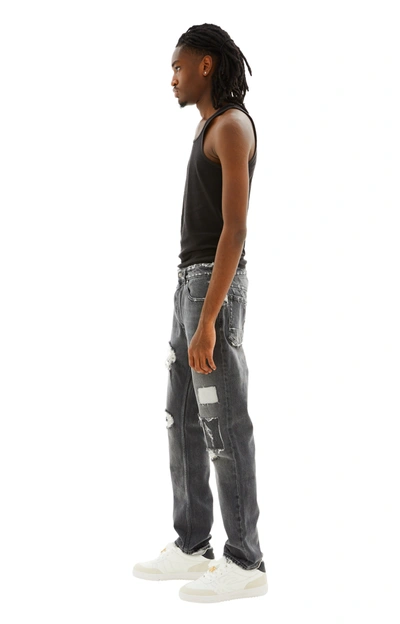 Palm Angels Dw Destroyed Denim 5 Pockets In Gray