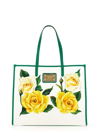 Shop Dolce & Gabbana Large Shopping Bag In Multicolour