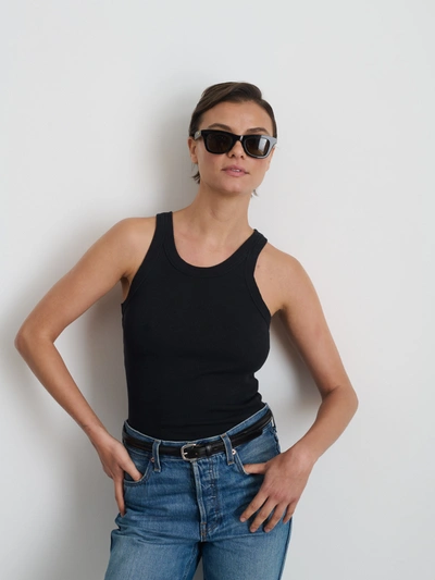 Shop Alex Mill Everyday Rib Tank In Black