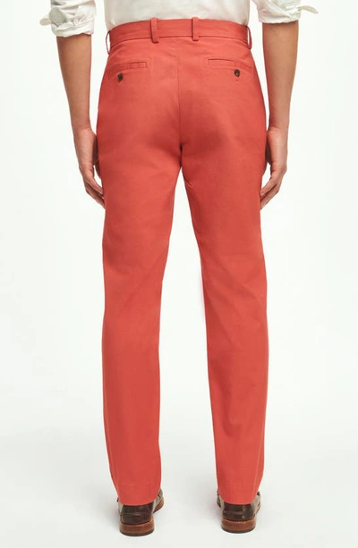 Shop Brooks Brothers Stretch Supima® Cotton Poplin Chinos In Mineral Red
