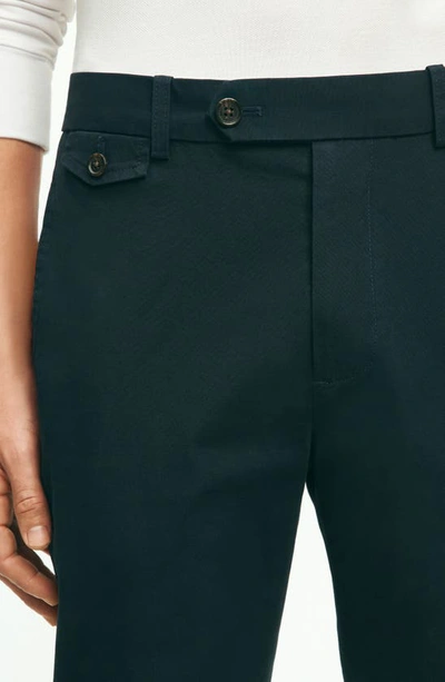 Shop Brooks Brothers Stretch Supima® Cotton Poplin Chinos In Bb Navy