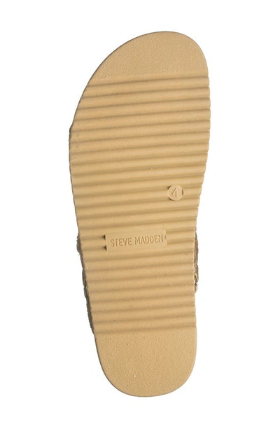 Steve Madden Mona Sandal In Gold Raffia