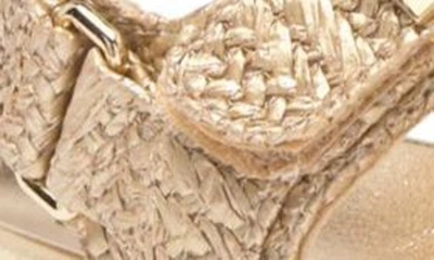 Steve Madden Mona Sandal In Gold Raffia