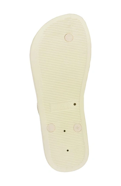 Ipanema Ipa Glitter Wedge Flip Flop In Beige