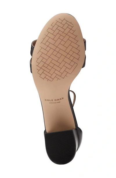 Shop Cole Haan Adelaine Ankle Strap Sandal In Black Leather