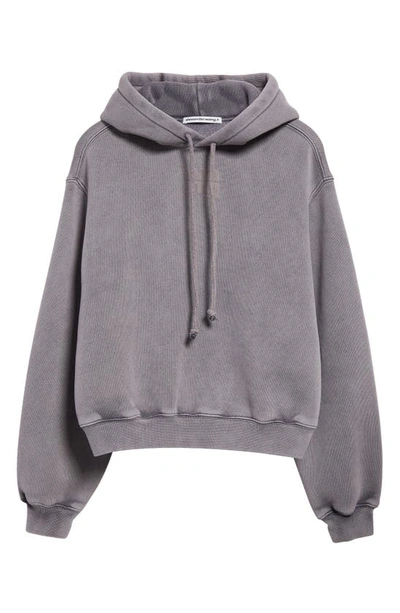 Shop Alexander Wang Gender Inclusive Relaxed Fit Essential Terry Cloth Hoodie In Acid Fog