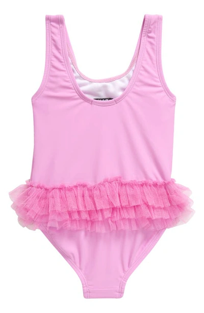 Shop Flapdoodles Kids' Caticorn Appliqué One-piece Swimsuit In Lilac