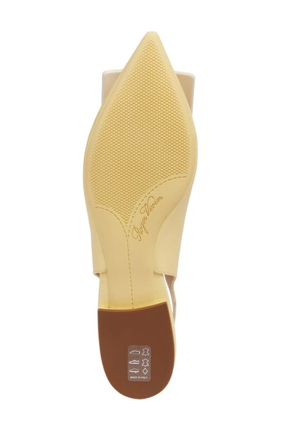Shop Roger Vivier Gommettine Pointed Toe Slingback Flat In Yellow