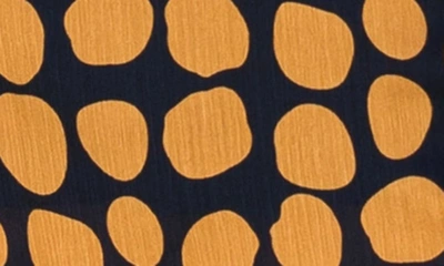 Shop Melloday Polka Dot Tie Front Sleeveless Faux Wrap Midi Dress In Navy/ Rust Dot