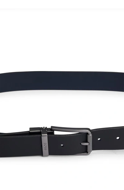 Shop Hugo Boss Tintin Leather Belt In Black