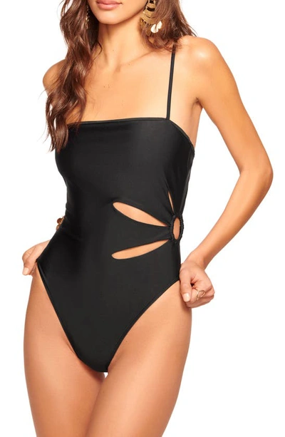 Shop Ramy Brook Sevyn Cutout One-piece Swimsuit In Black