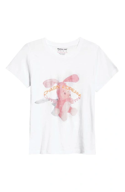 Shop Martine Rose Shrunken Graphic T-shirt In White/ Noisy Bunny