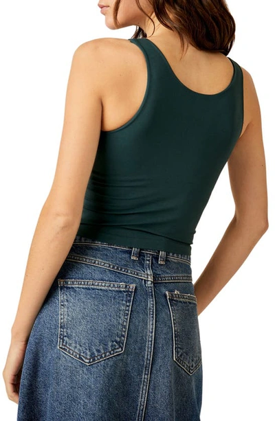 Shop Free People Clean Lines Crop Tank In Forest Pool