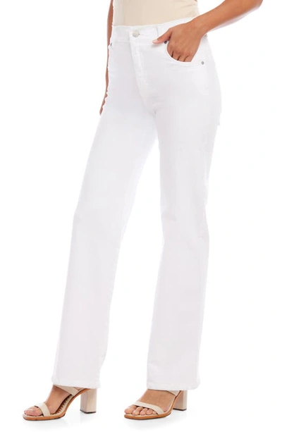 Shop Karen Kane Wide Leg Jeans In White
