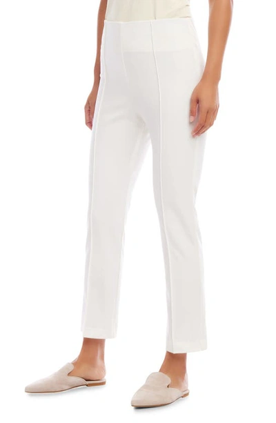 Shop Karen Kane Pintuck Crop Pants In Off White