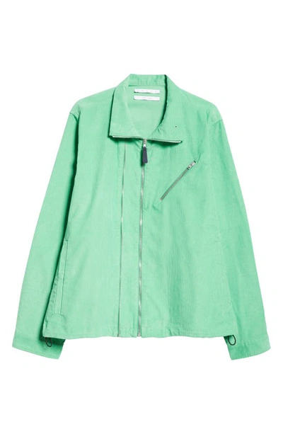Shop Ranra Kraka Zip Detail Cotton Corduroy Jacket In Workwear Green 2166